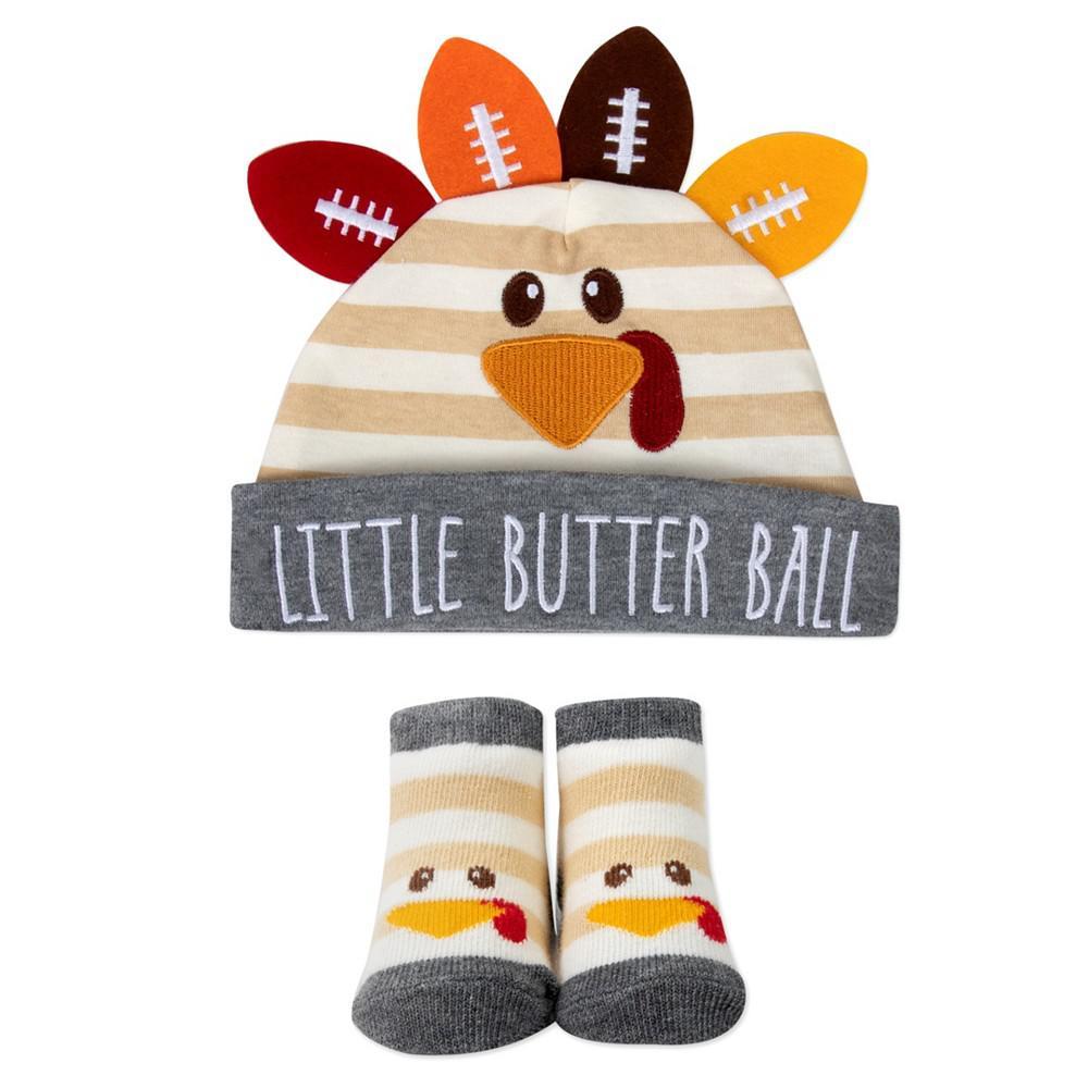 商品Baby Essentials|Little Butter Ball Thanksgiving Hat and Socks, 2 Piece Set,价格¥62,第1张图片
