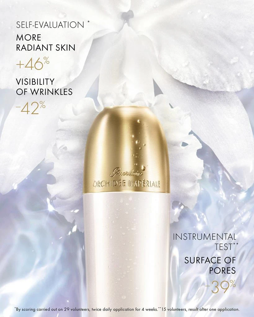 商品Guerlain|Orchidee Imperiale Brightening Anti-Aging Essence-in-Lotion, 4.2 oz.,价格¥1159,第3张图片详细描述