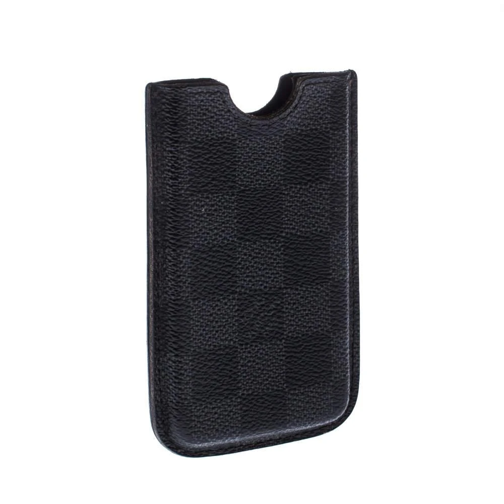 商品[二手商品] Louis Vuitton|Louis Vuitton Damier Graphite Canvas iPhone 4 Cover,价格¥926,第2张图片详细描述