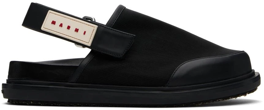 商品Marni|Black Back Strap Mules,价格¥1578,第1张图片