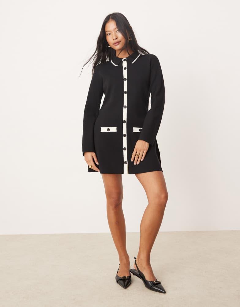 ワンピース Pointed Collar Mini Dress Pointed Collar Mini Dress