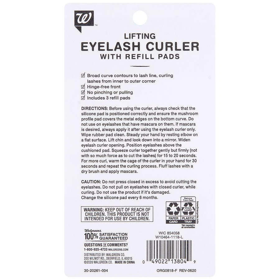 商品Walgreens|Lifting Eye Lash Curler with Refill Pads,价格¥43,第2张图片详细描述