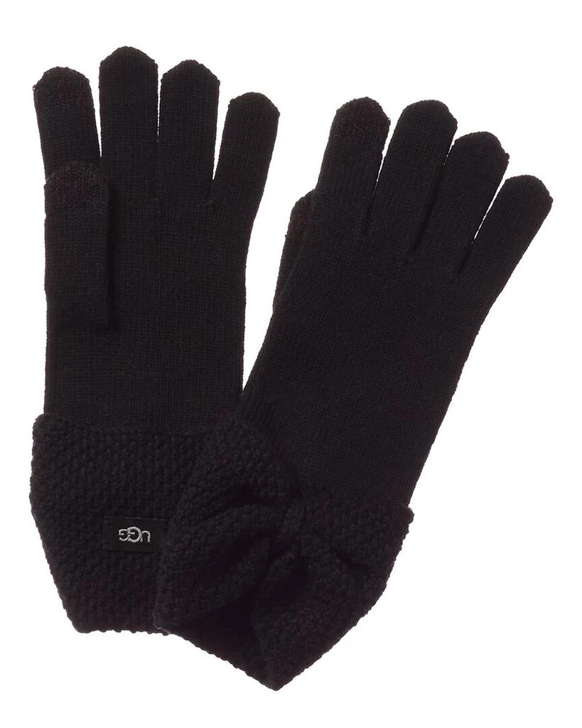 商品UGG|UGG Knit Bow Wool-Blend Tech Gloves,价格¥199,第1张图片