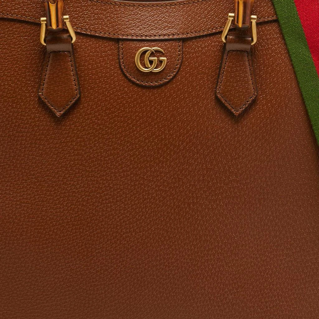 商品Gucci|Gucci Brown Leather Large Bamboo Diana Tote,价格¥31242,第5张图片详细描述