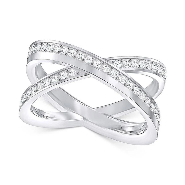 商品Swarovski|Crystal Crisscross Ring,价格¥592,第4张图片详细描述