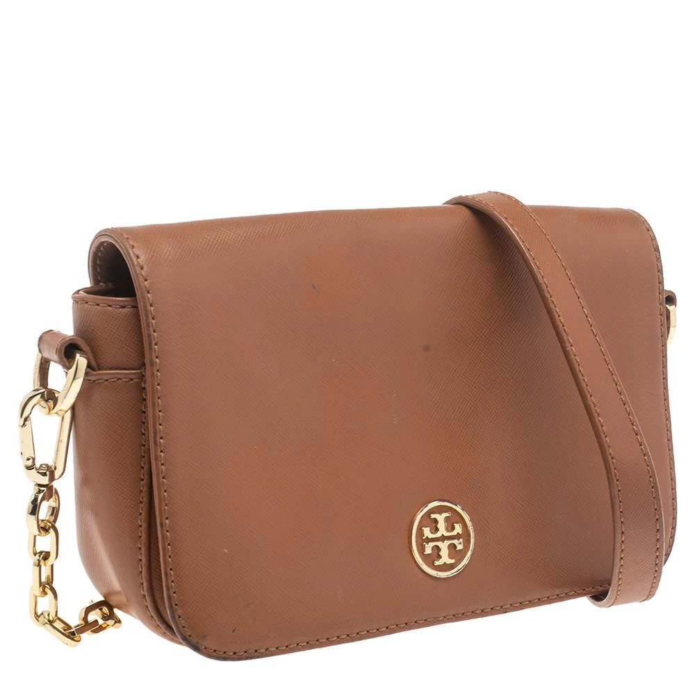 商品[二手商品] Tory Burch|Tory Burch Brown Leather Mini Robinson Chain Crossbody Bag,价格¥768,第3张图片详细描述