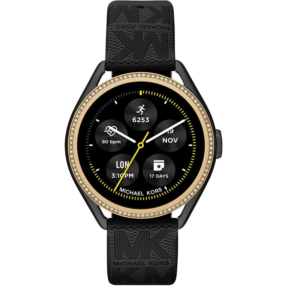 商品Michael Kors|Access Gen 5e MKGO Black Rubber Smartwatch 43mm,价格¥1122,第1张图片