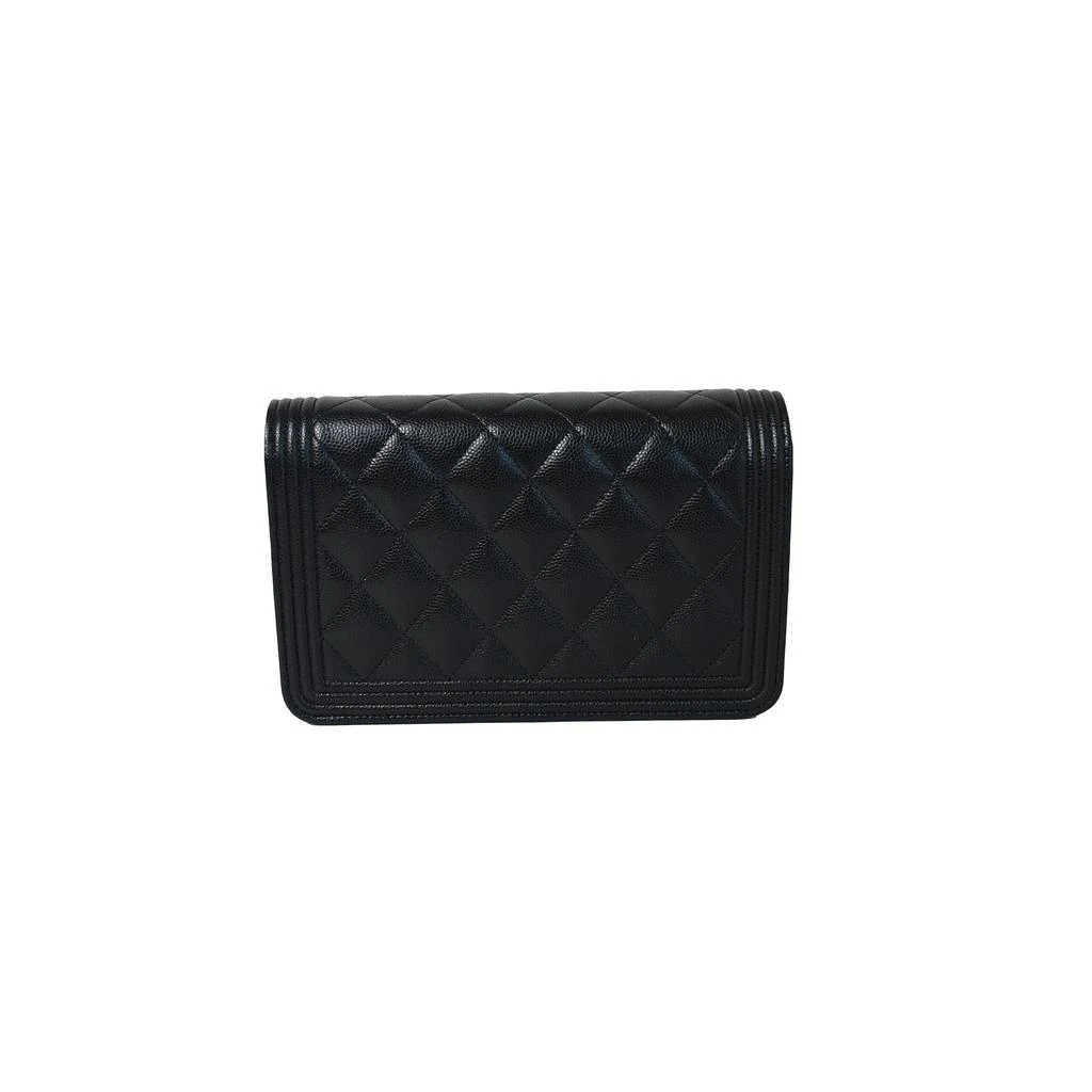 商品Chanel|Chanel Boy Wallet On Chain Gold Black,价格¥30512,第3张图片详细描述