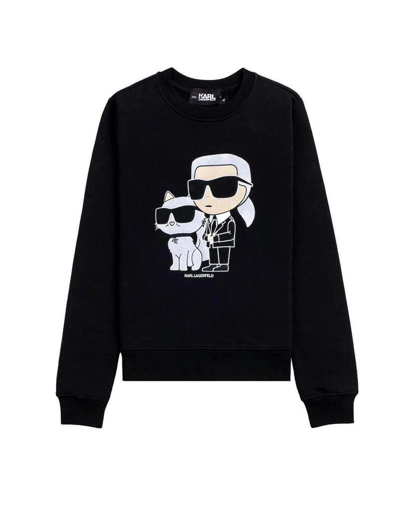 商品Karl Lagerfeld Paris|Karl Lagerfeld Karl Ikonik Karl & Choupette Sweatshirt,价格¥997,第1张图片