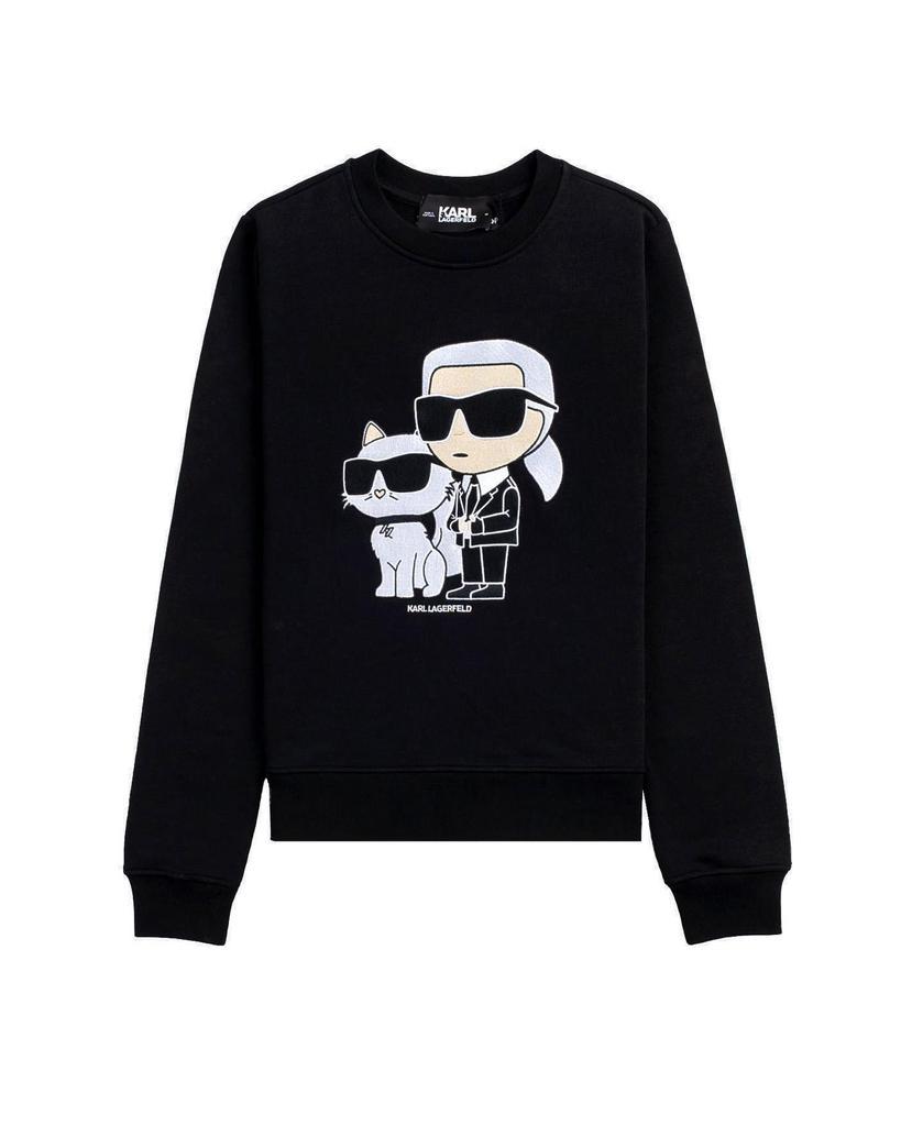 商品Karl Lagerfeld Paris|Karl Lagerfeld Karl Ikonik Karl & Choupette Sweatshirt,价格¥1238,第1张图片