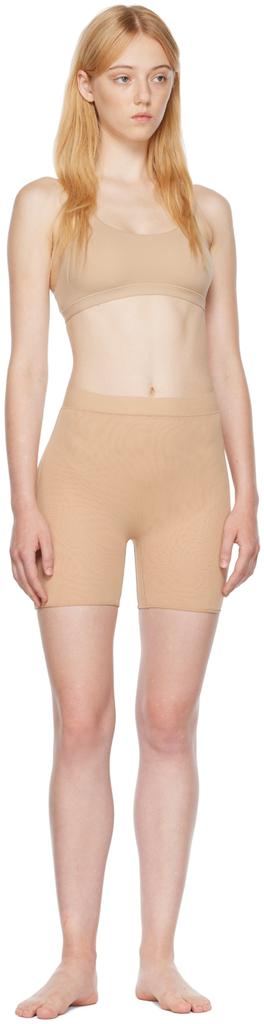 Beige Summer Mesh Boy Shorts商品第4张图片规格展示