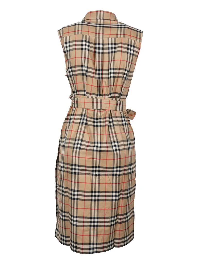 商品Burberry|Burberry	Sleeveless Checked Tie-Waist Shirt Dress,价格¥4544,第2张图片详细描述