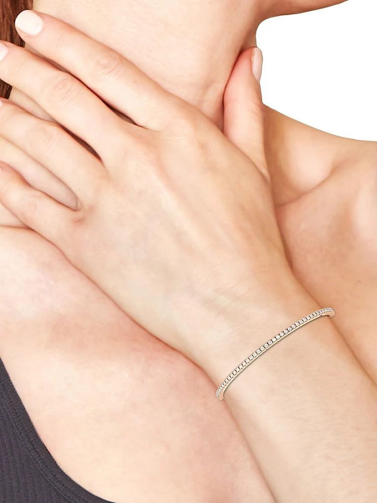 商品Saks Fifth Avenue Collection|14K Rose Gold & Round Lab-Grown Diamond Flexible Tennis Bangle/2.00-5.00 TCW,价格¥20970,第2张图片详细描述