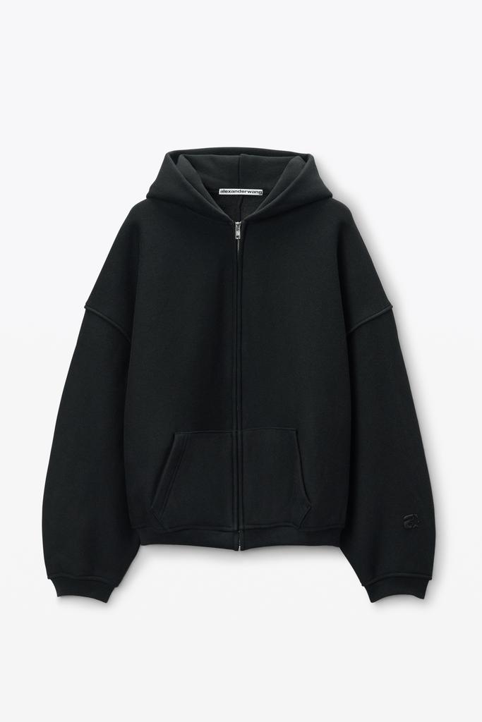 トップス sheller bigdoubleziphoodie Zip Up High Collar Oversized Hoodie