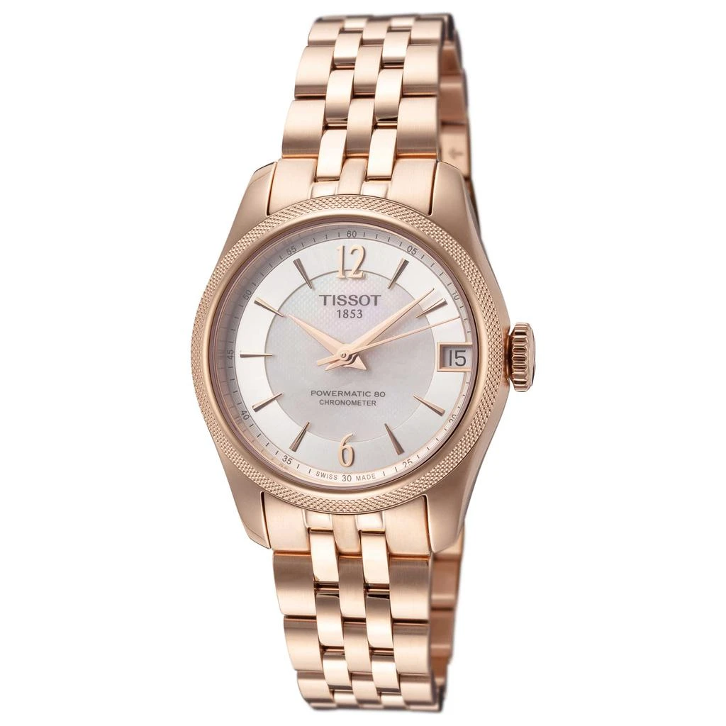 商品Tissot|天梭女款机械手表 玫瑰金 32mm T1082083311700 ,价格¥3168,第1张图片