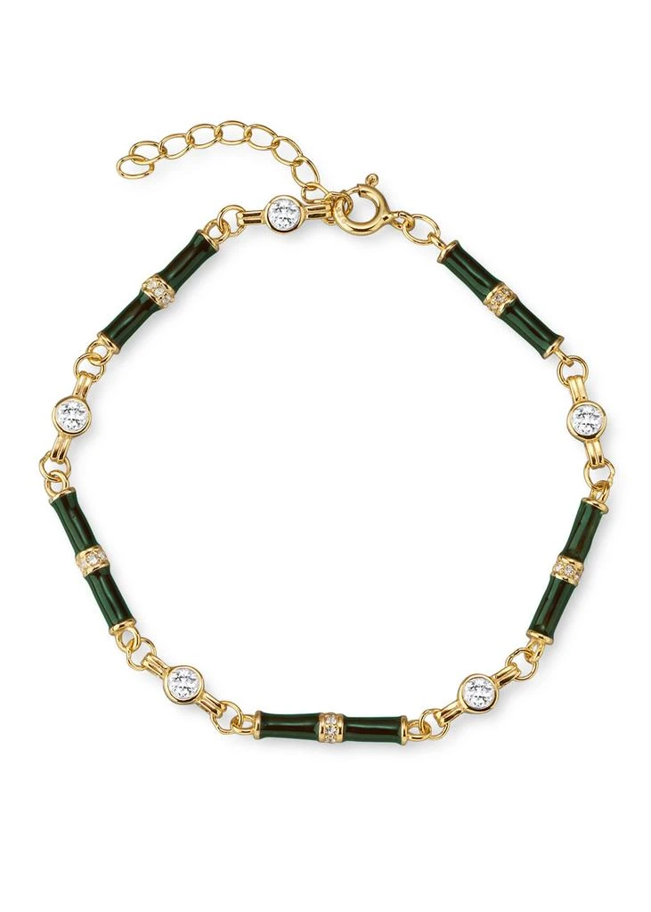 商品LAURA VANN|Marlowe embellished 18kt gold-plated bracelet,价格¥1986,第1张图片