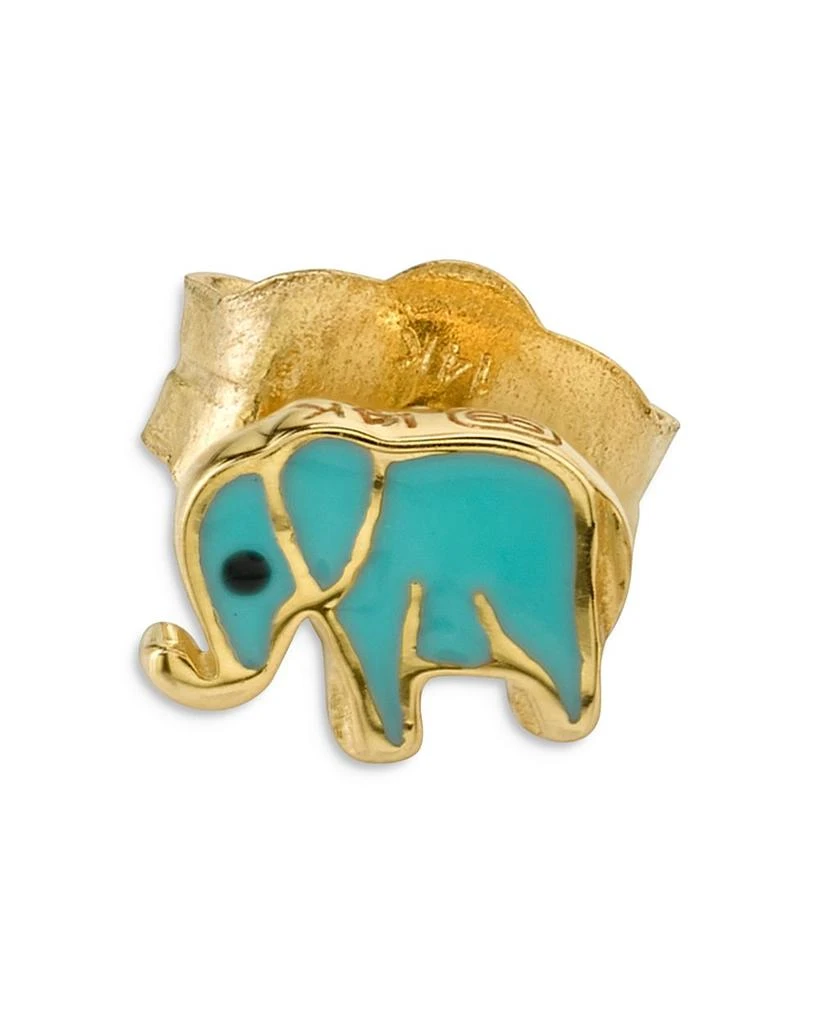 商品Sydney Evan|14K Yellow Gold Elephant Single Stud Earring,价格¥1664,第1张图片