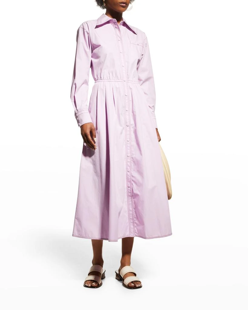 商品Tory Burch|Eleanor Poplin Button-Down Dress,价格¥2620,第1张图片