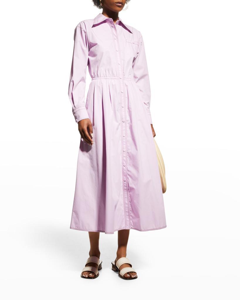 商品Tory Burch|Eleanor Poplin Button-Down Dress,价格¥4395,第1张图片