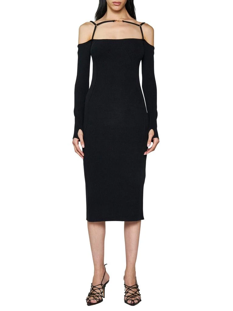 商品Jacquemus|Jacquemus Sierra Off-Shoulder Long-Sleeved Dress,价格¥2123-¥3585,第2张图片详细描述