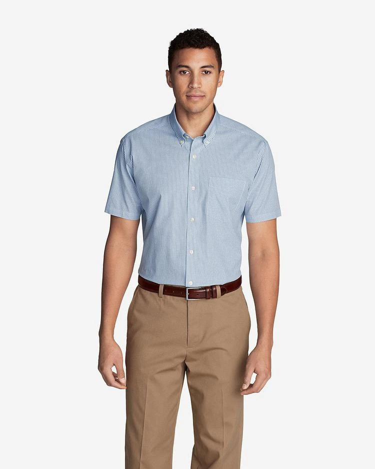 商品Eddie Bauer|Men's Wrinkle-Free Classic Pinpoint Oxford 短袖衬衫,价格¥224-¥484,第1张图片