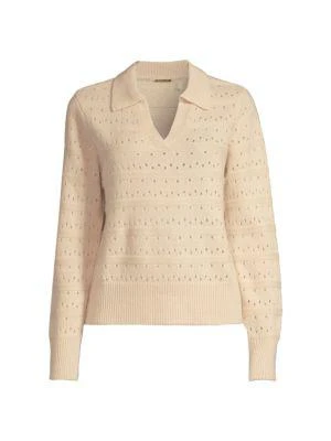 商品Tahari|Eyelet Cashmere Sweater,价格¥1037,第5张图片详细描述