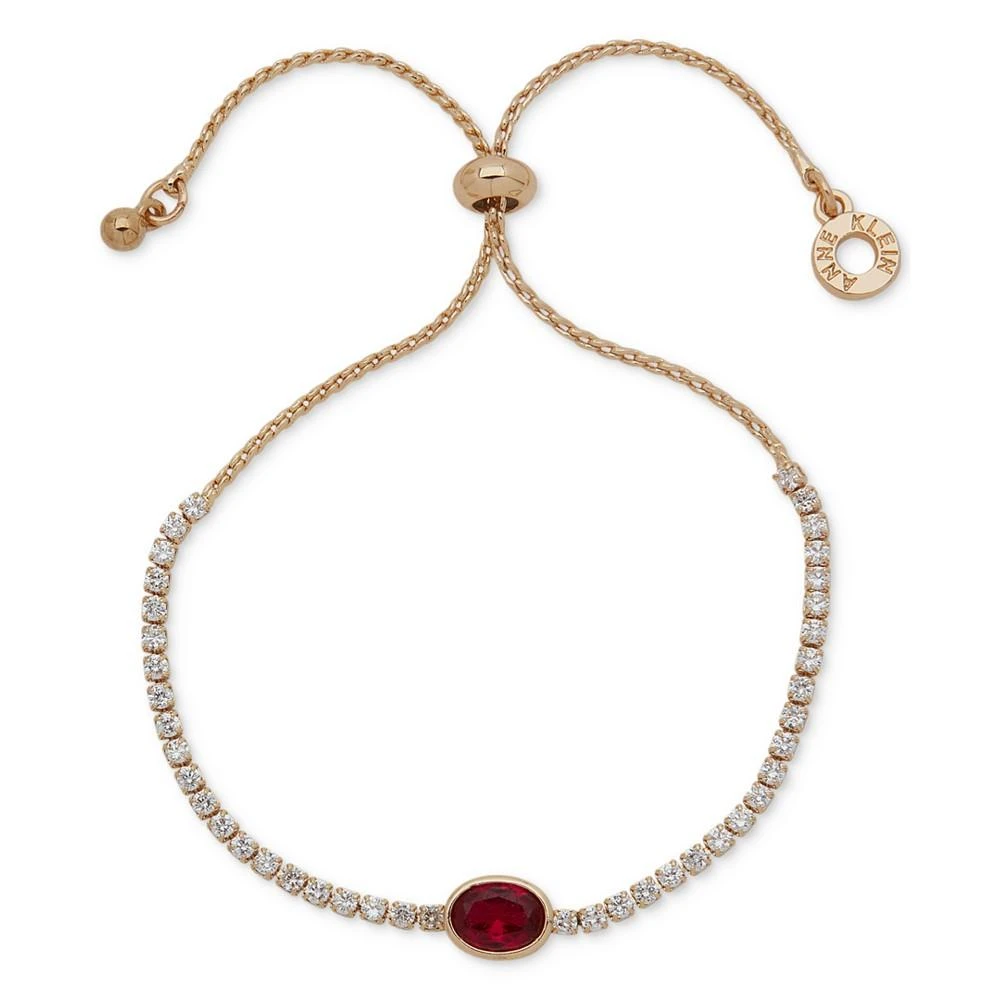 商品Anne Klein|Gold-Tone Crystal Oval Slider Tennis Bracelet,价格¥36,第1张图片