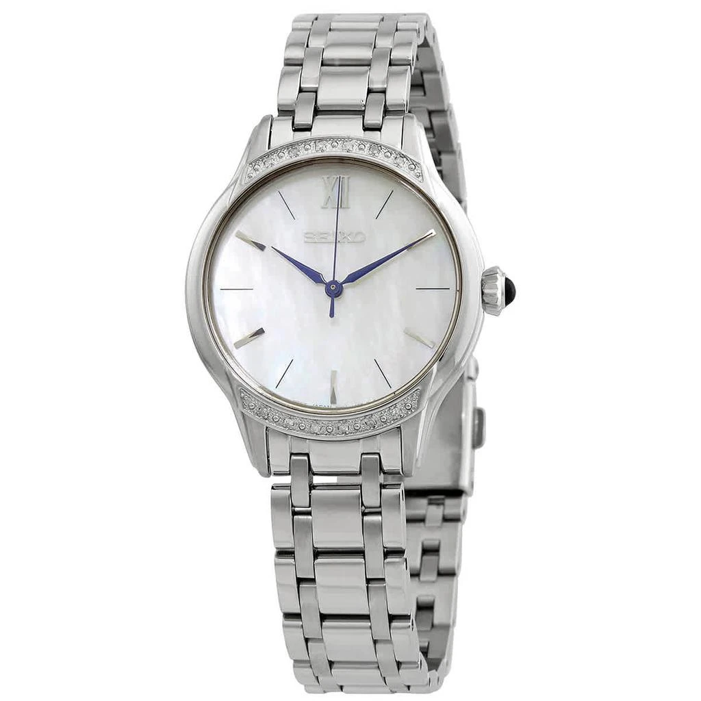商品Seiko|Quartz White Dial Stainless Steel Ladies Watch SRZ543P1,价格¥1791,第1张图片