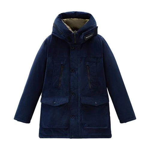 商品Woolrich|【特惠8.7折】包邮包税【预售7天发货】 WOOLRICH 男士 大衣 灯芯绒北极风雪大衣  WOO56JA6BLU,价格¥9136,第1张图片