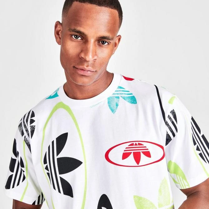 Men's adidas Originals All-Over Logo Print Short-Sleeve T-Shirt 商品