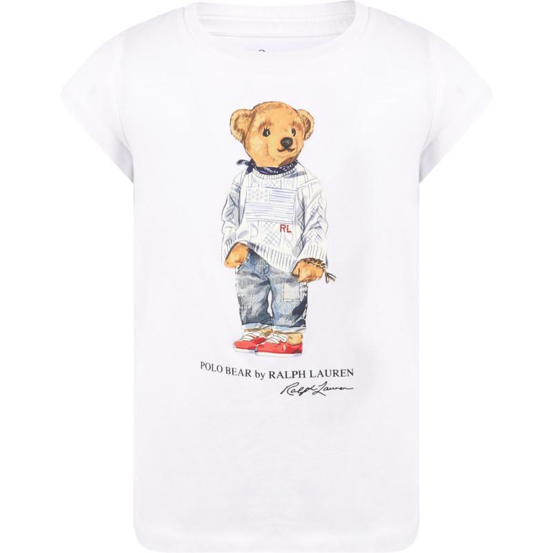 商品Ralph Lauren|Polo bear print logo t shirt in white,价格¥273,第1张图片