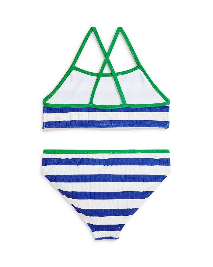 商品Ralph Lauren|Girls' Striped Two-Piece Swimsuit - Little Kid,价格¥444,第2张图片详细描述
