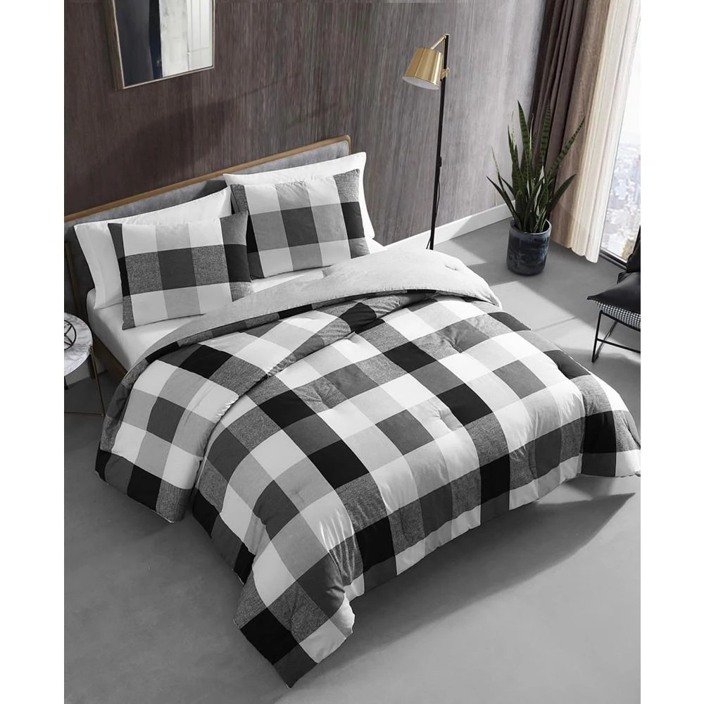 商品Kenneth Cole|CLOSEOUT! Prospect Plaid 3 Piece Comforter Set,价格¥1113,第2张图片详细描述
