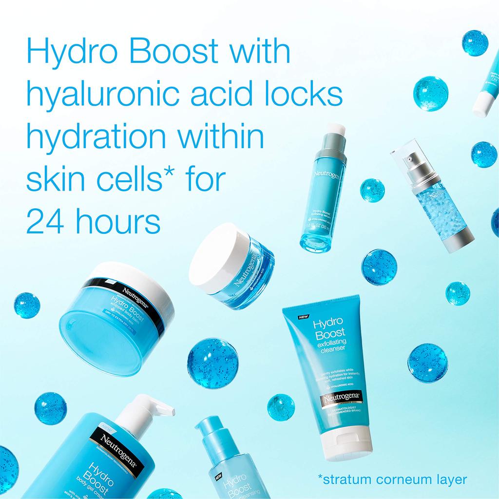 Neutrogena Hydro Boost Face Moisturizer with Hyaluronic Acid for Extra Dry Skin, Fragrance Free, Oil-Free, Non-Comedogenic Gel Cream Face Lotion, 1.7 oz商品第9张图片规格展示