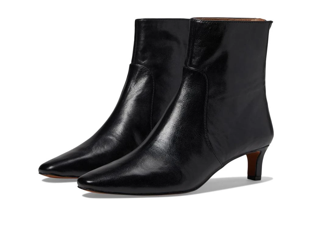 商品Madewell|The Dimes Kitten-Heel Boot In Crinkle Leather,价格¥889,第1张图片