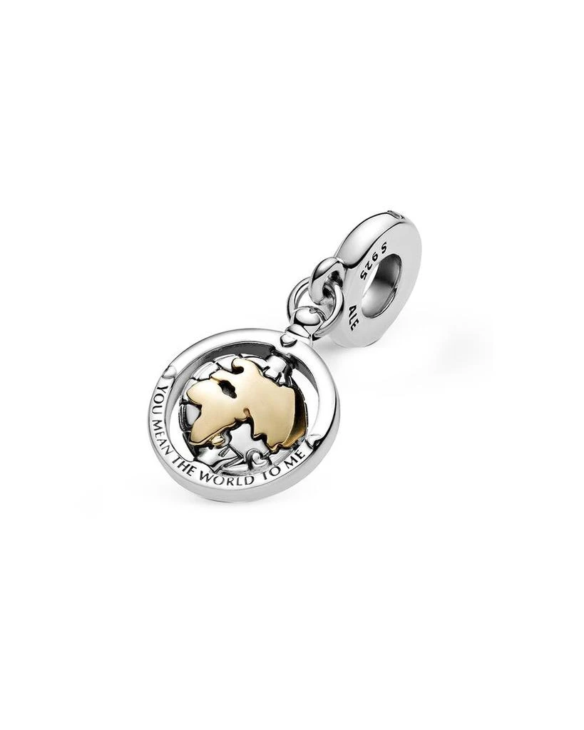 商品PANDORA|Pandora 14K & Silver CZ Spinning World Dangle Charm,价格¥475,第4张图片详细描述