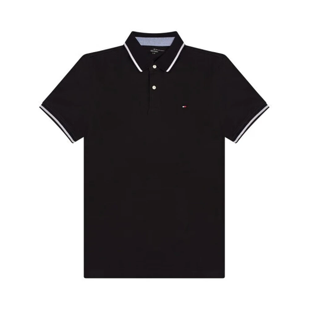 商品[国内直发] Tommy Hilfiger|TOMMY HILFIGER 黑色女士POLO衫 78J8752-001,价格¥331,第1张图片