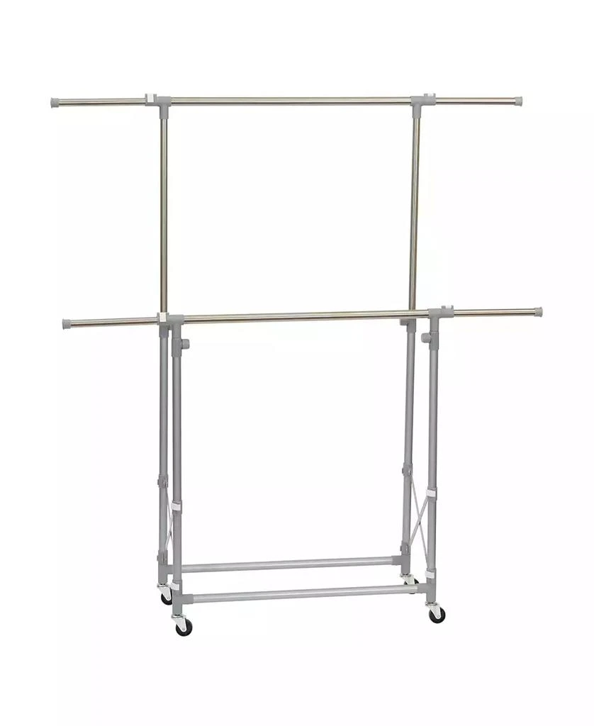 商品Household Essentials|Household Essential Folding Garment Rack with Wheels,价格¥1154,第1张图片