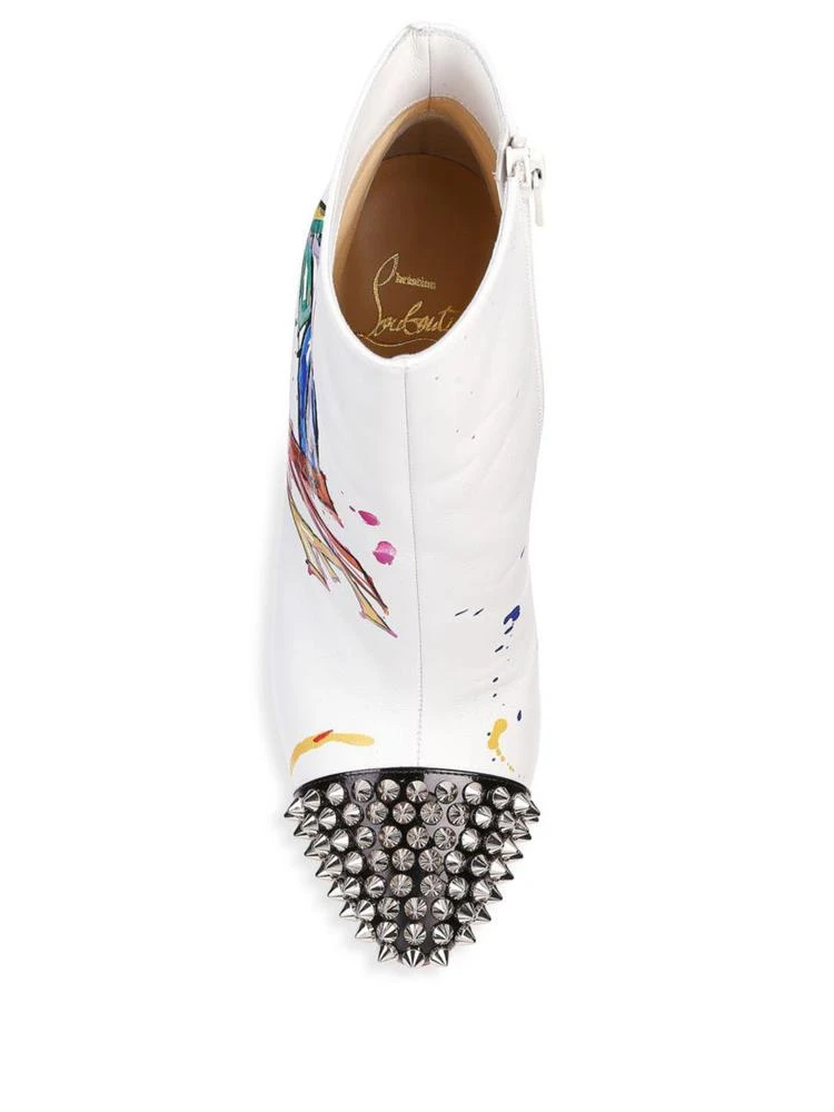 商品Christian Louboutin|Christian Louboutin - Love Is A Boot Spiked Leather Booties,价格¥9749,第4张图片详细描述