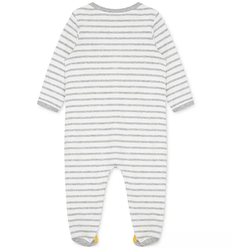 商品Little Me|Baby Boys Long Sleeved Striped Lion Footed Coverall,价格¥98,第2张图片详细描述