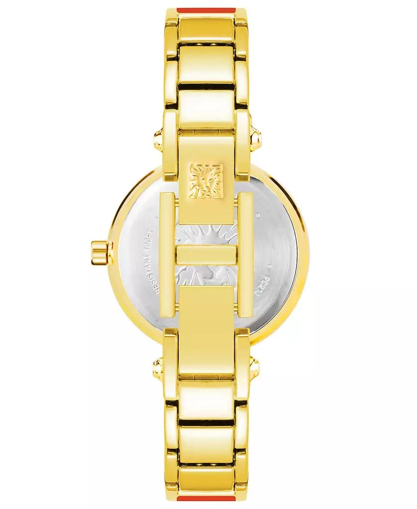 商品Anne Klein|Women's Gold-Tone Alloy with Red Enamel Bangle Watch 34mm,价格¥337,第3张图片详细描述