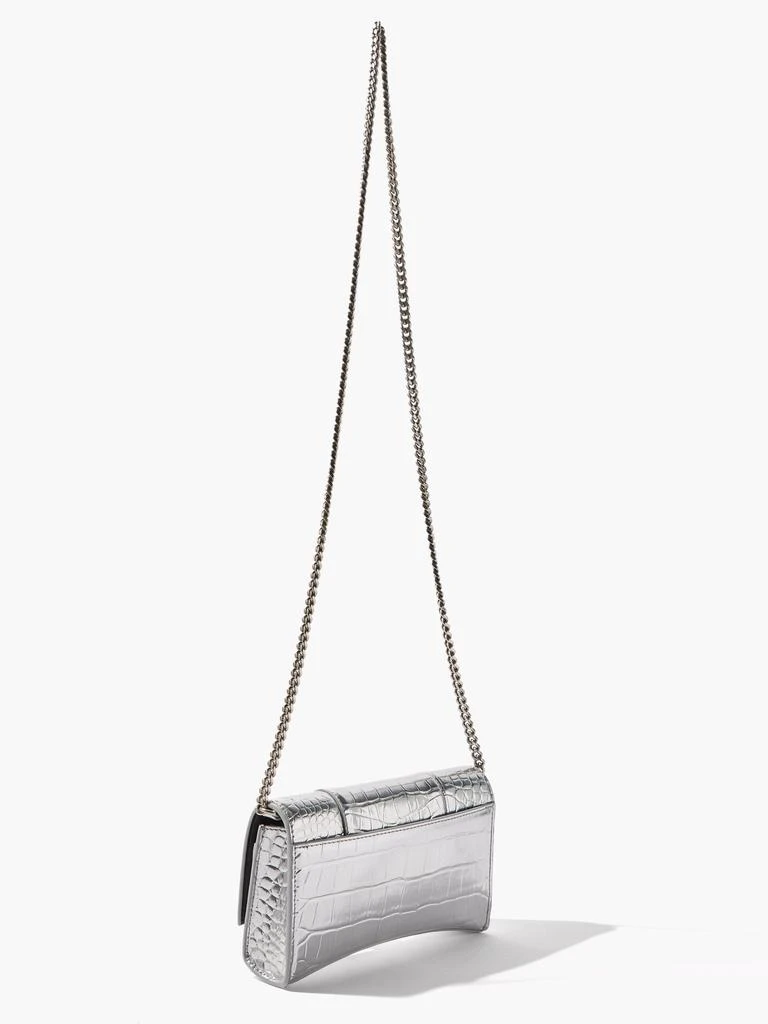 商品Balenciaga|Hourglass crocodile-effect leather cross-body bag,价格¥14352,第4张图片详细描述
