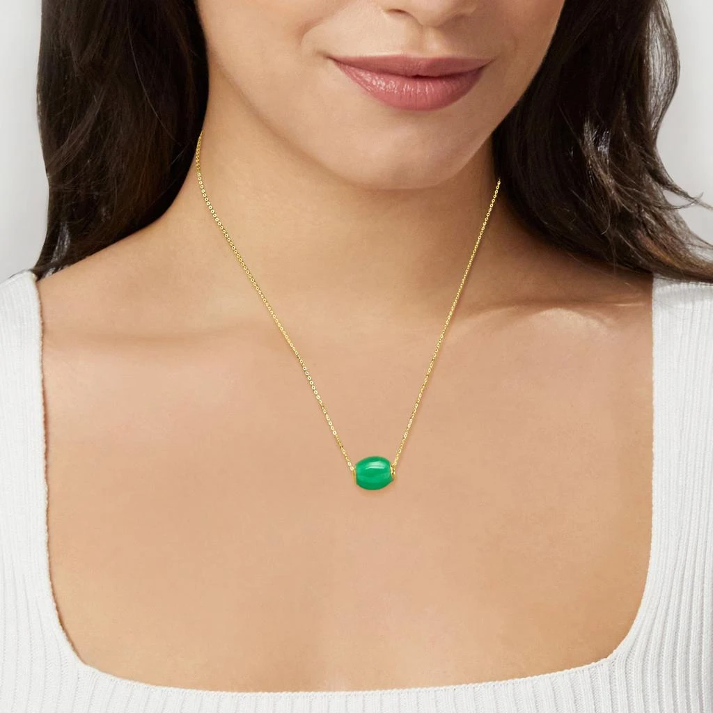 商品Canaria Fine Jewelry|Canaria Jade Bead Necklace in 10kt Yellow Gold,价格¥787,第2张图片详细描述