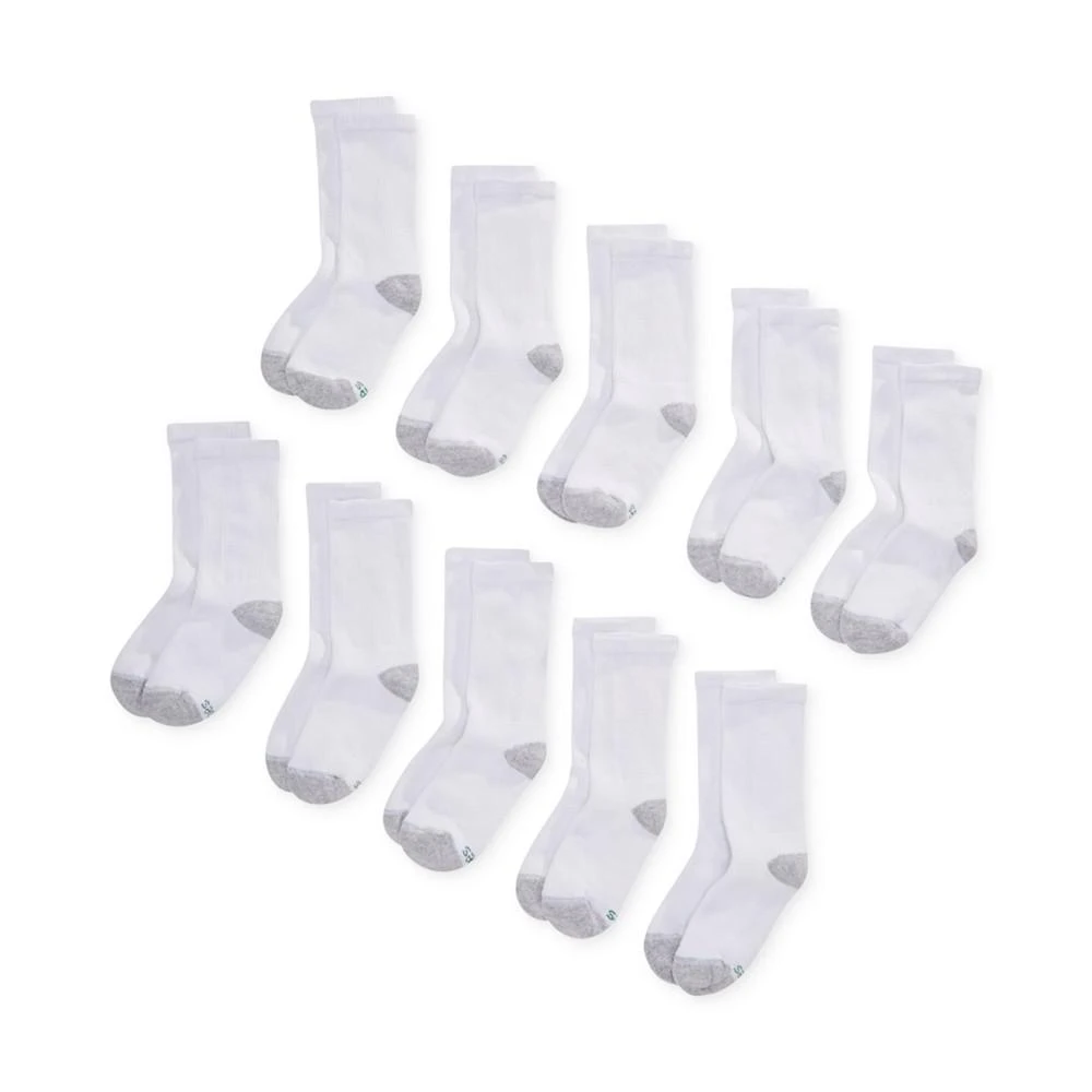 商品Hanes|Platinum 10-Pk. Crew Socks, Little Boys & Big Boys,价格¥79,第1张图片