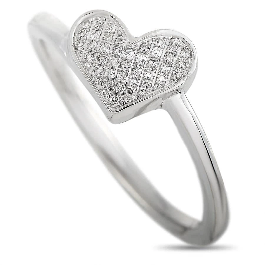 商品LB Exclusive|14K White Gold 0.09 ct Diamond Heart Ring,价格¥2083,第1张图片