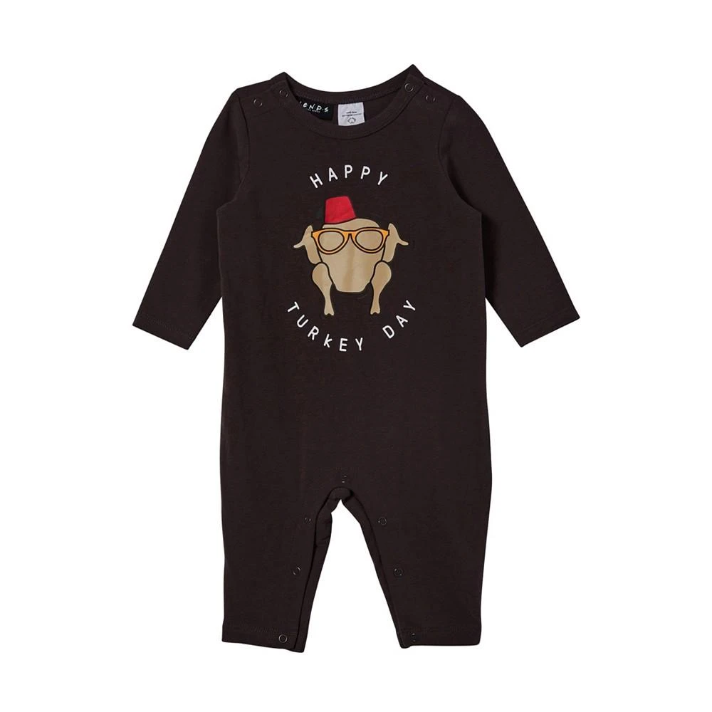 商品Cotton On|Baby Boys Thanksgiving Long Sleeve Snap Coverall,价格¥223,第1张图片