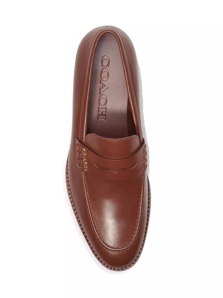 商品Coach|Declan Leather Penny Loafers,价格¥1031,第4张图片详细描述