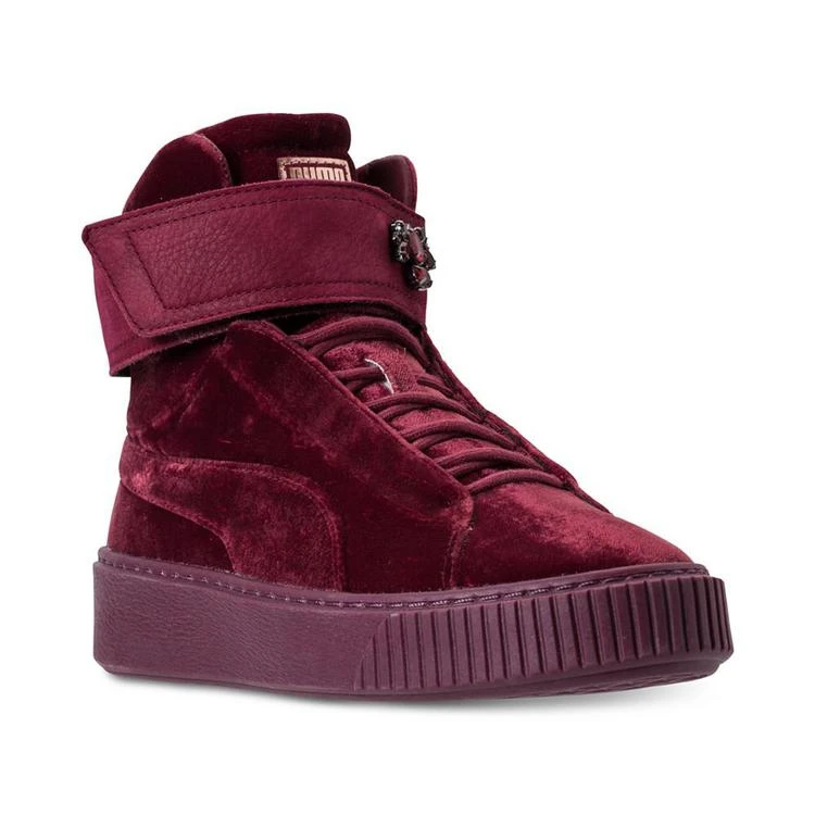 商品Puma|Women's Suede Platform Mid Velour Casual Sneakers from Finish Line,价格¥519,第1张图片