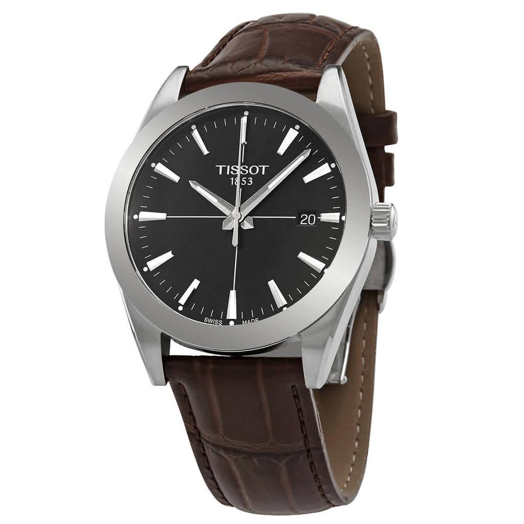 商品Tissot|Tissot Gentleman Quartz Black Dial Mens Watch T127.410.16.051.01,价格¥1704,第1张图片