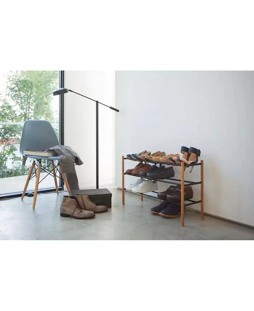 商品Yamazaki|Plain Expandable 3-Tier Shoe Rack,价格¥942,第1张图片